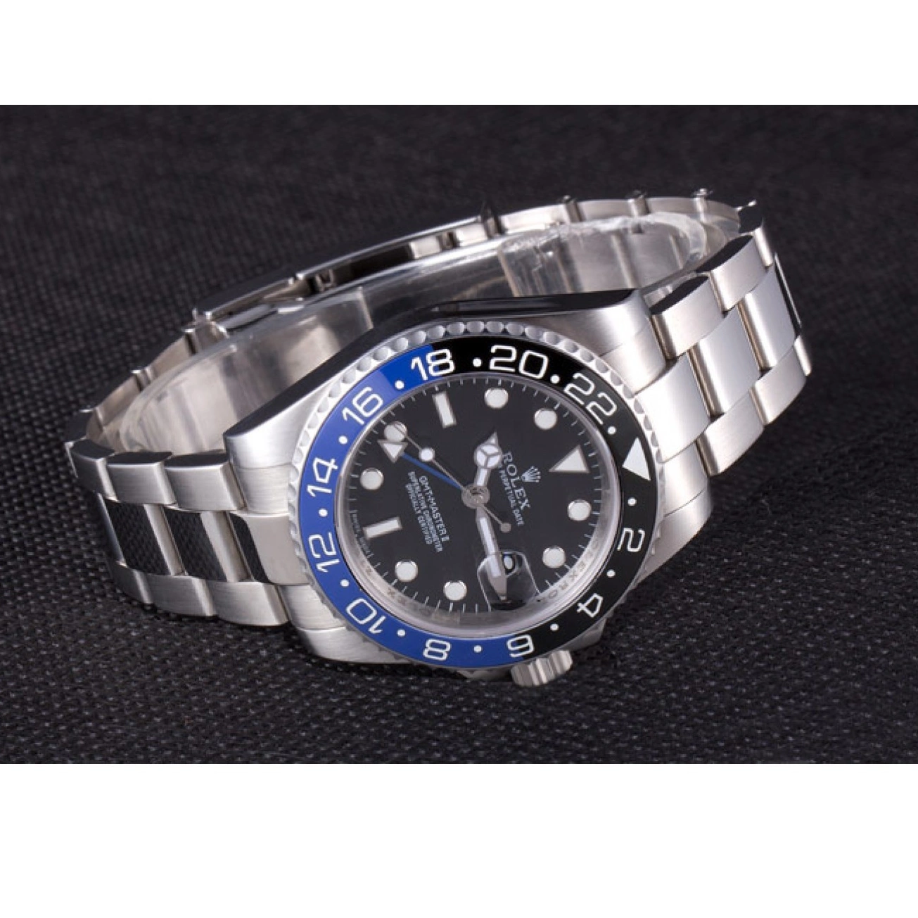 Aaa replica watch MASTER Rolex II 2013 621393 BLACK BLUE GMT BEZEL rl431 0824